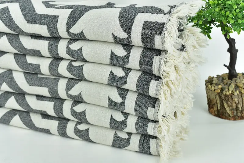 Holiday Towel, 68x36 Cotton Tulip Patterned Towel, Bachelorette Party Favors, Luxury towel, Cute Beach Towel, Halloween Gifts, Turkish Towel Beach - 5