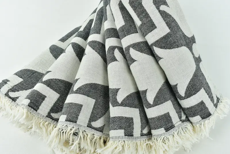 Holiday Towel, 68x36 Cotton Tulip Patterned Towel, Bachelorette Party Favors, Luxury towel, Cute Beach Towel, Halloween Gifts, Turkish Towel Beach - 6