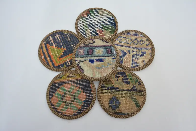 Montaña rusa Kilim azul y marrón, montaña rusa Boho única