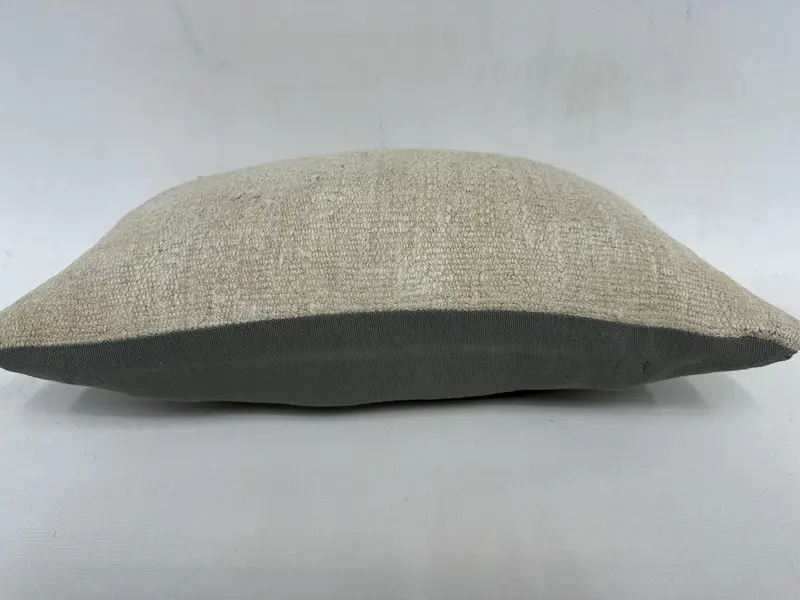 Bekletme yastık kapağı, yastık kılıfı, etnik atma yastık kapağı, Kilim yastığı, el yapımı Kilim yastığı, 12x20 bej yastık sham, hediye yastığı - 5