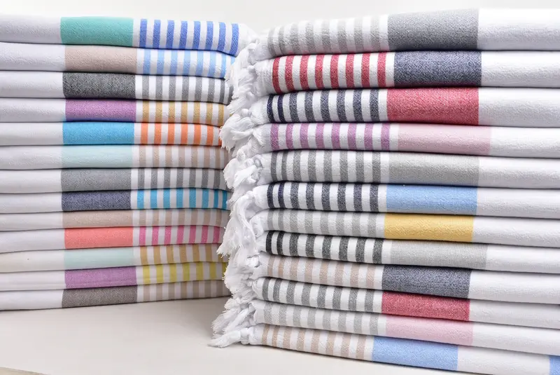 Turkish Towel Beach, Gift Towel, Quick-dry towel, 68x36 Cotton Striped Terry Towel, Turkish bath towel, Sand-resistant Turkish towel for travel - 1