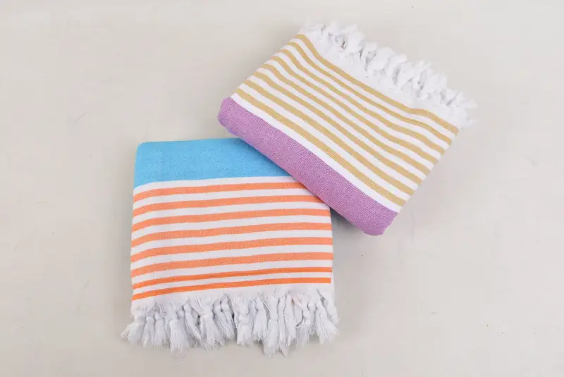 Turkish Towel Beach, Gift Towel, Quick-dry towel, 68x36 Cotton Striped Terry Towel, Turkish bath towel, Sand-resistant Turkish towel for travel - 8