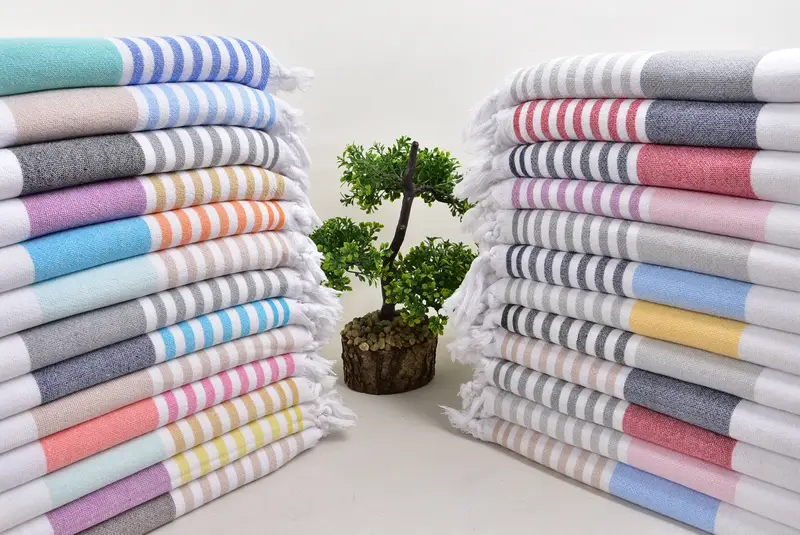 Turkish Towel Beach, Gift Towel, Quick-dry towel, 68x36 Cotton Striped Terry Towel, Turkish bath towel, Sand-resistant Turkish towel for travel - 3