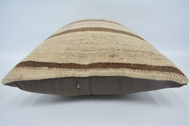 Nomadic Pillow Cover, Lounge Throw Pillow Case, Pillow for Sofa, Pillow Cover, Throw Kilim Pillow, Boho Pillow Sham Cover, 16x24 Beige Pillow Case - 5