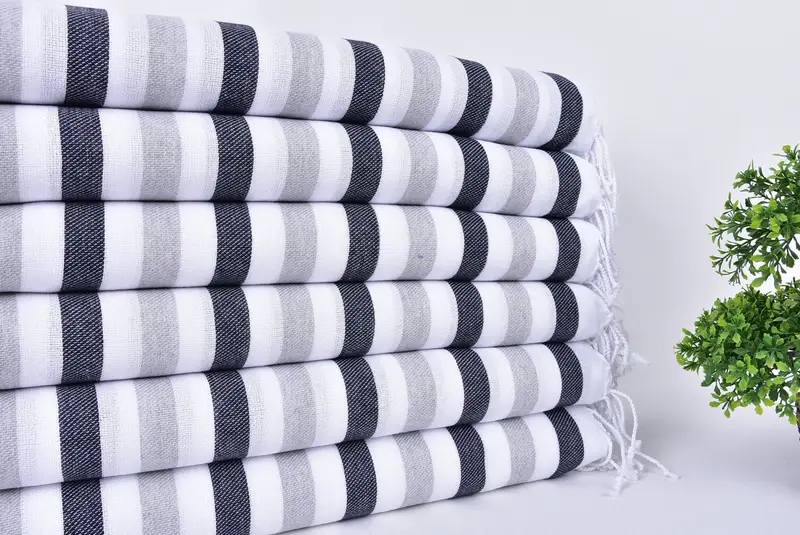 Employee Gifts, 70x40 Cotton Striped Towel, Turkish towel bulk order for wedding gifts, Gifts For Him, Bulk Order Towel, Turkish towel, Luxury towel - 2