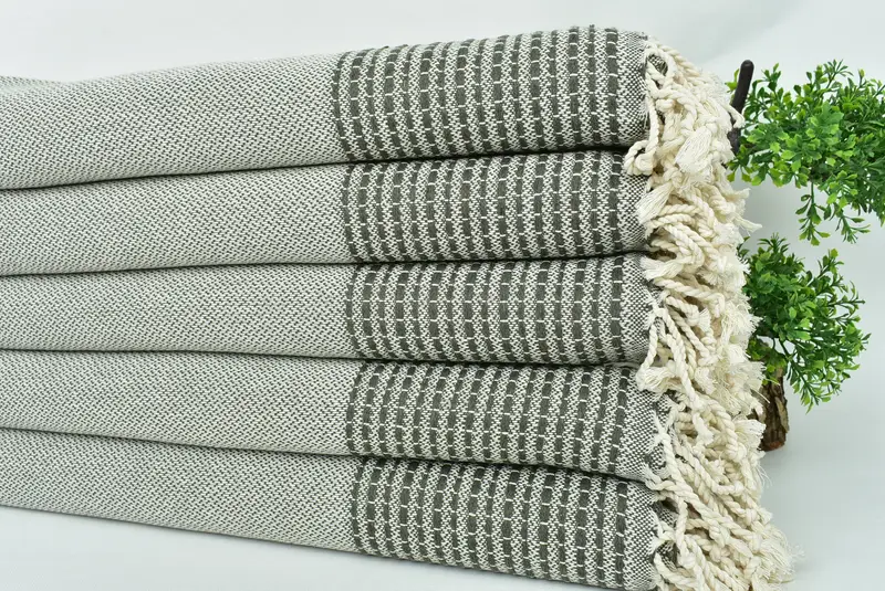 Personalized Wedding Gift, Quick-Dry Beach Towel, Peshtemal Towel, 70x36 Cotton Striped Towel, Engagement Gift, Handwoven Turkish bath towel - 3