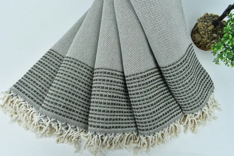 Personalized Wedding Gift, Quick-Dry Beach Towel, Peshtemal Towel, 70x36 Cotton Striped Towel, Engagement Gift, Handwoven Turkish bath towel - 4