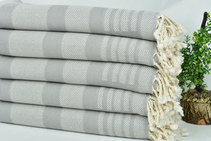 Beach towel, Custom Towel, Handwoven Turkish Towel, Peshtemal Towel, Turkish Bath Towel Set, 68x38 Cotton Chevron Towel, Bridesmaid Proposal Gift - 4