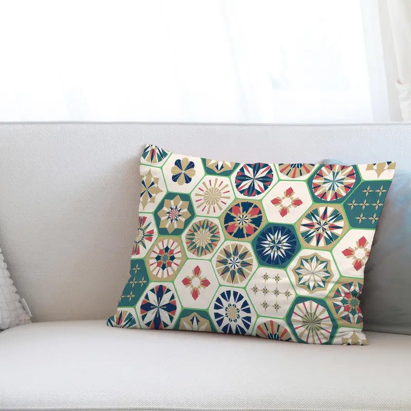 Modern Boho Printed Pillow, Bohemian Chic Home Decor Accent