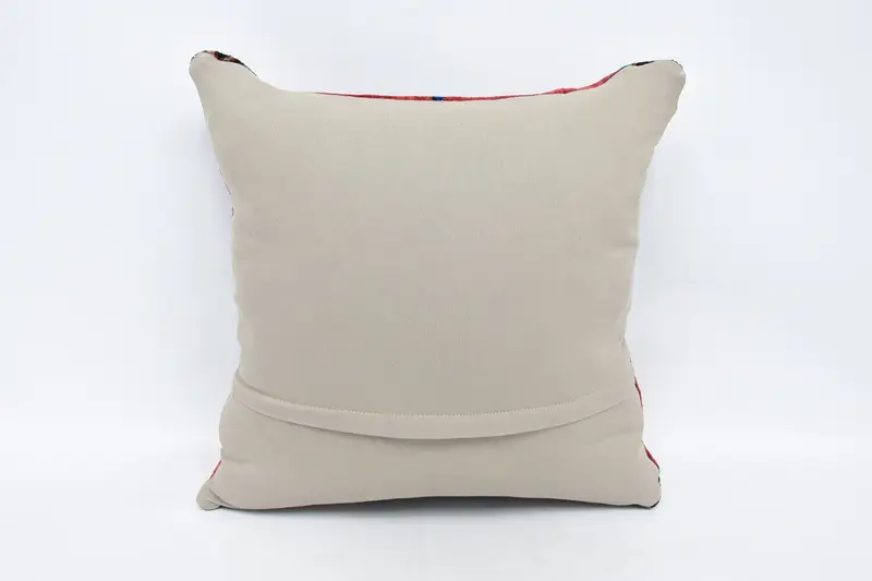 Outdoor Bolster Pillow Case, Chair Cushion Cover, 24x24 Red Pillow, Turkish Kilim Pillow, Boho Pillow Sham Cover, Turkish Pillow, Cushion - 6