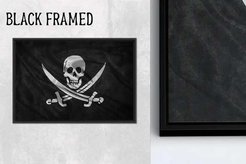 Kafatası ve Kemikler: Jolly Roger Bayrağı Baskılı Kanvas Tablo