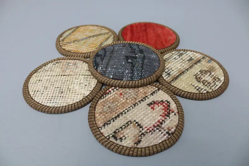 Elegant Beige and Green Coaster, Durable and Stylish Coaster