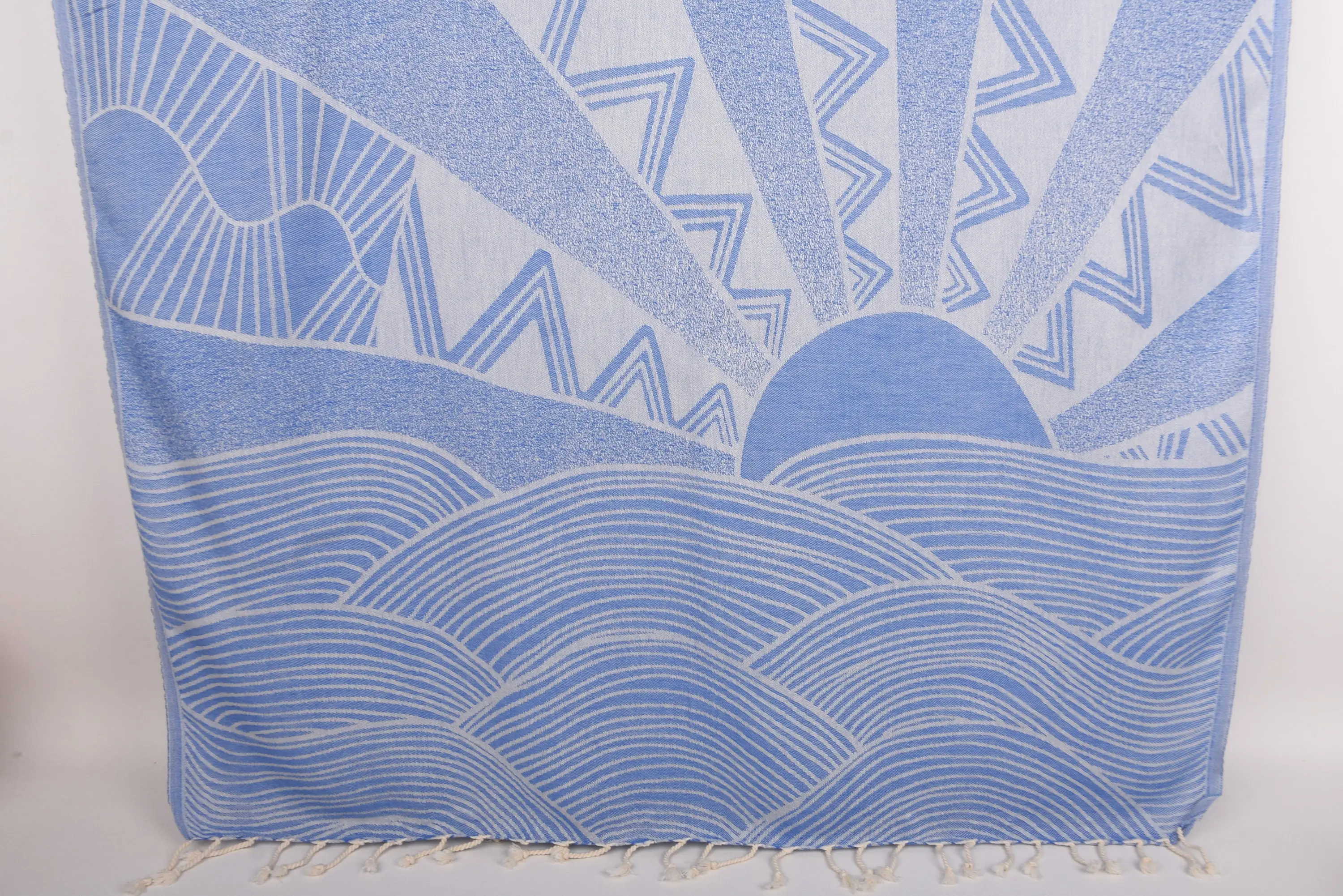 Cappadocia Design Towel, Turkish Beach Towel, Blue, 40x67 Inches - 1