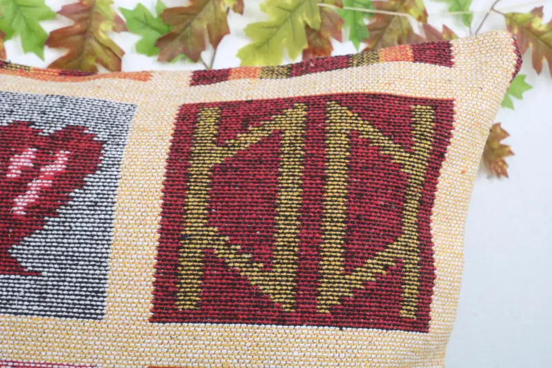 Boho Pillow Sham Cover, 24x24 Red Cushion Cover, Sofa Bolster Pillow Case, Gift Pillow, Authentic Pillow Case, Cushion Case, Vintage Pillow - 5