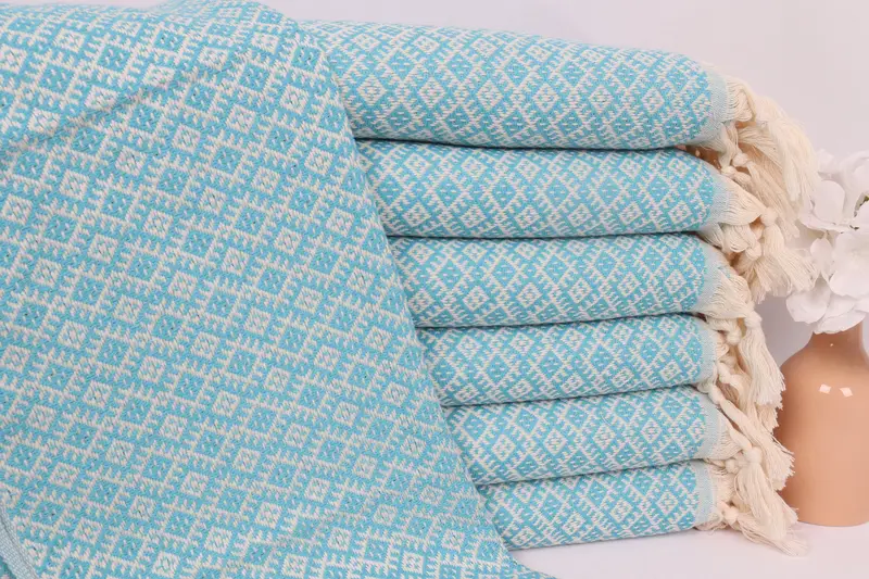 Personalized Gift, Best Wedding Gift, Personalized Hand Towel, Turkish Towel Hand Towel, 38x20 Cotton Diamond Towel, Anniversary Gift For Her - 1