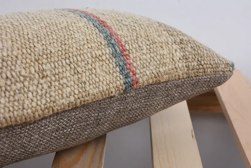 Kilim Pillow Cover, Interior Designer Pillow, 8x16 Beige Pillow Cover, Cushion Case, Bolster Cushion Cover, Vintage Pillow - 7
