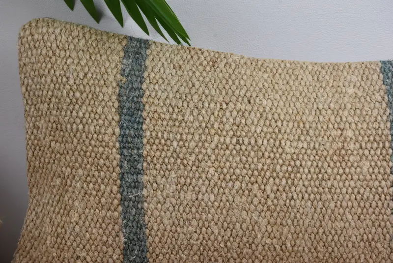 Kilim Pillow Cover, Interior Designer Pillow, 8x16 Beige Pillow Cover, Cushion Case, Bolster Cushion Cover, Vintage Pillow - 2