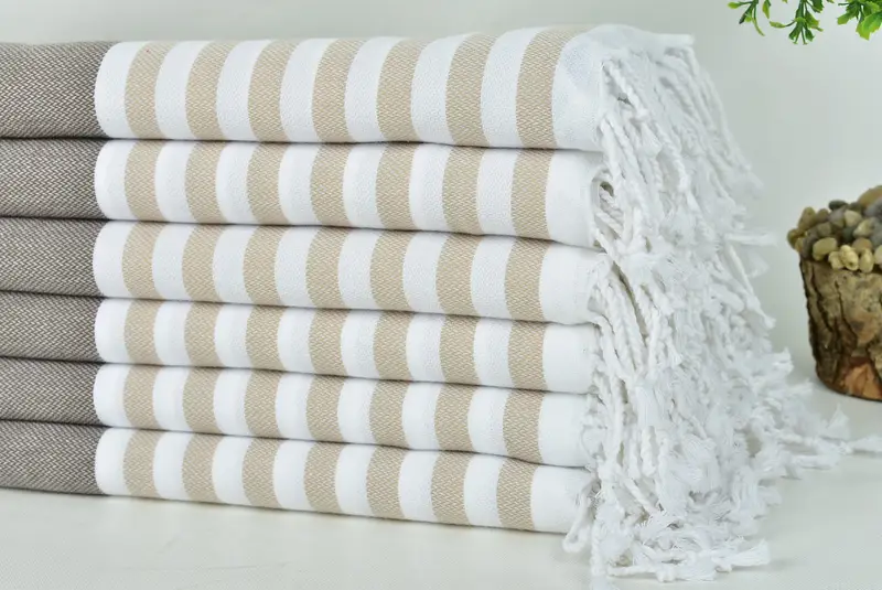 Personalized Gift, 70x40 Cotton Striped Towel, Personalized Bridesmaid Gift, Turkish towel, Extra large Turkish bath towel, Wedding Shower Gift - 3