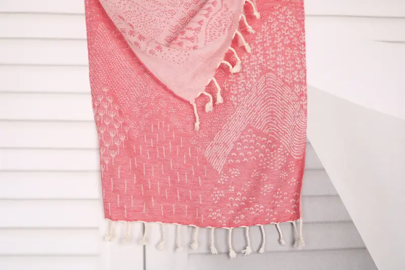 Bridesmaid Gifts, Turkish Tea Towel, 36x18 Cotton Mountain Design Towel, Gifts For Him, Bridal Gifts, Custom Turkish Towel, Xmas Gifts, Wedding Gift - 1