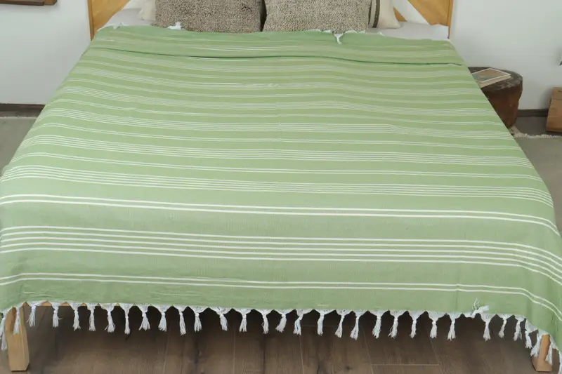 Bridal Shower Gift, 96x70 Cotton Striped Towel, Throw Blanket Couch, Bridal Shower Favors, Shower Curtain, Turkish Blanket, Best Friend Wedding Gift - 8