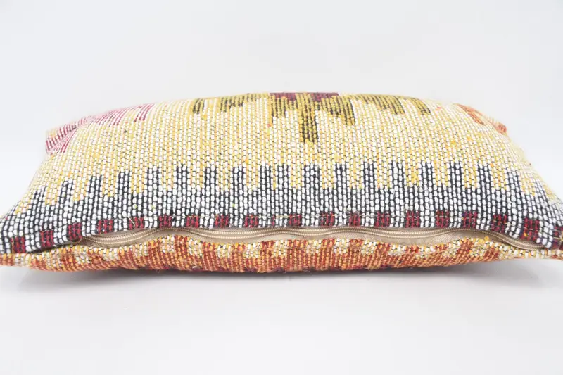 Throw Kilim Pillow, Pillow Sham, Wholesale Pillow Sham, 8x16 Red Cushion Cover, Interior Designer Pillow, Handmade Kilim Cushion - 5
