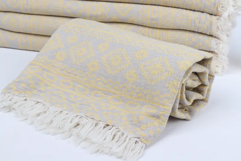 Birthday Gift, Turkish Bath Towel USA, 68x36 Cotton Geometric Towel, Travel Towel, Wedding Gift, Personalized Turkish Towel, Monogram Beach Towel - 5