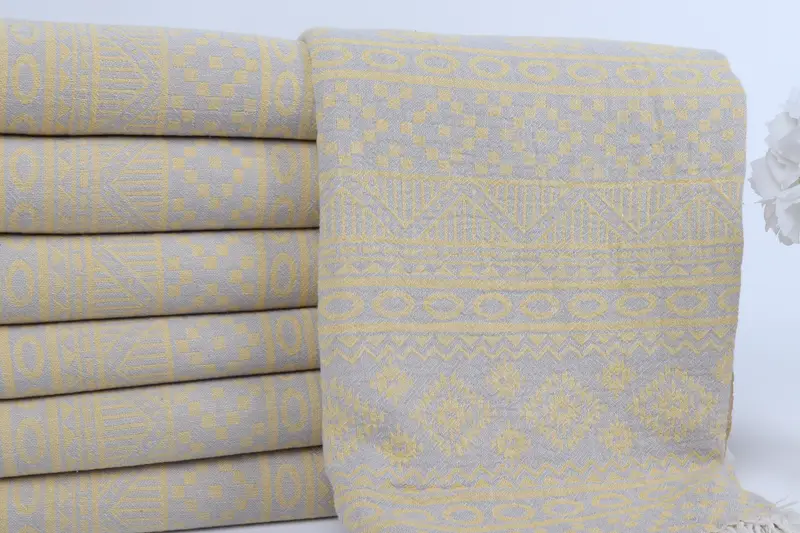 Birthday Gift, Turkish Bath Towel USA, 68x36 Cotton Geometric Towel, Travel Towel, Wedding Gift, Personalized Turkish Towel, Monogram Beach Towel - 3