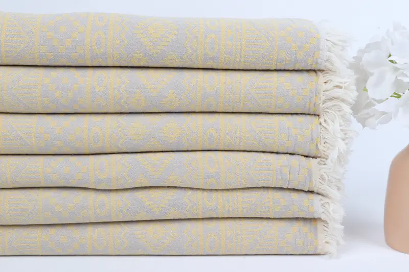Birthday Gift, Turkish Bath Towel USA, 68x36 Cotton Geometric Towel, Travel Towel, Wedding Gift, Personalized Turkish Towel, Monogram Beach Towel - 4