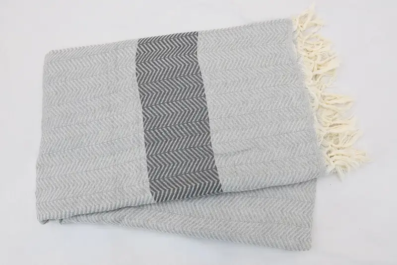 Woven Blanket, Beach Wedding Favor, Summer Gift, Large Beach Towel Personalized, 84x80 Cotton Chevron Towel, Bridal Shower Gift, Woven Throw Blanket - 5