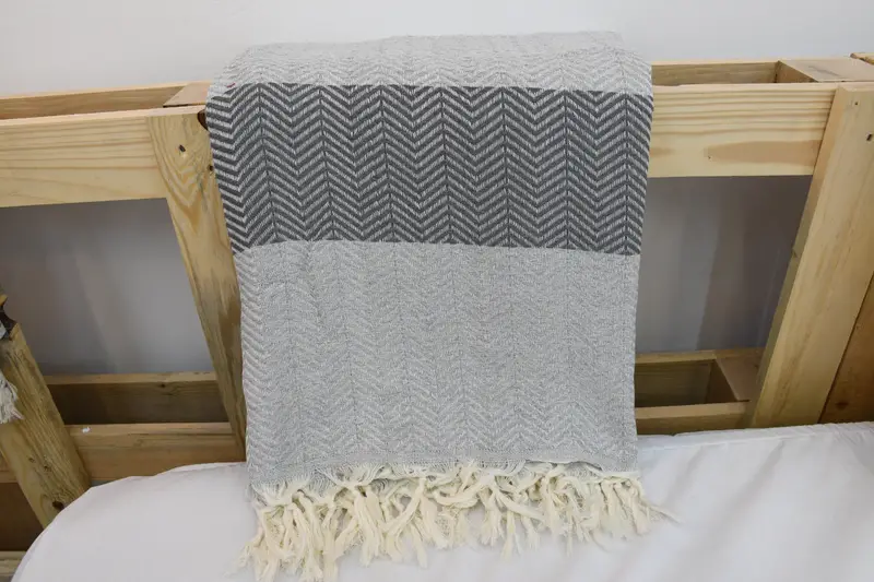 Woven Blanket, Beach Wedding Favor, Summer Gift, Large Beach Towel Personalized, 84x80 Cotton Chevron Towel, Bridal Shower Gift, Woven Throw Blanket - 7