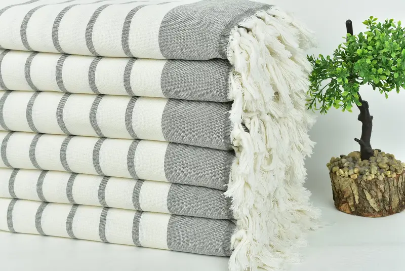 68x39 Cotton Striped Towel, Personalized Towel Gift, Organic Turkish towel, Quick-dry towel, Beach Towel Bulk, Gym Towel, Personalized Gift For Her - 3