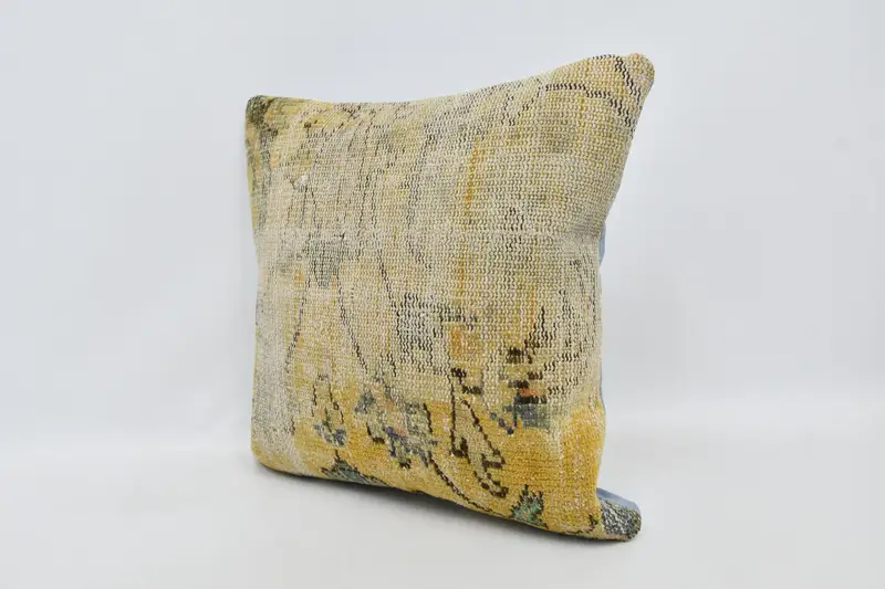 Pillow Sham, Custom Pillow, Office Chair Cushion Case, Pillow for Sofa, Vintage Pillow, 20x20 Beige Pillow Sham, Vintage Kilim Pillow - 4