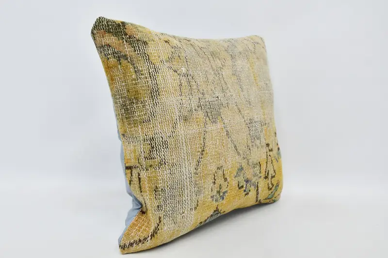 Pillow Sham, Custom Pillow, Office Chair Cushion Case, Pillow for Sofa, Vintage Pillow, 20x20 Beige Pillow Sham, Vintage Kilim Pillow - 3