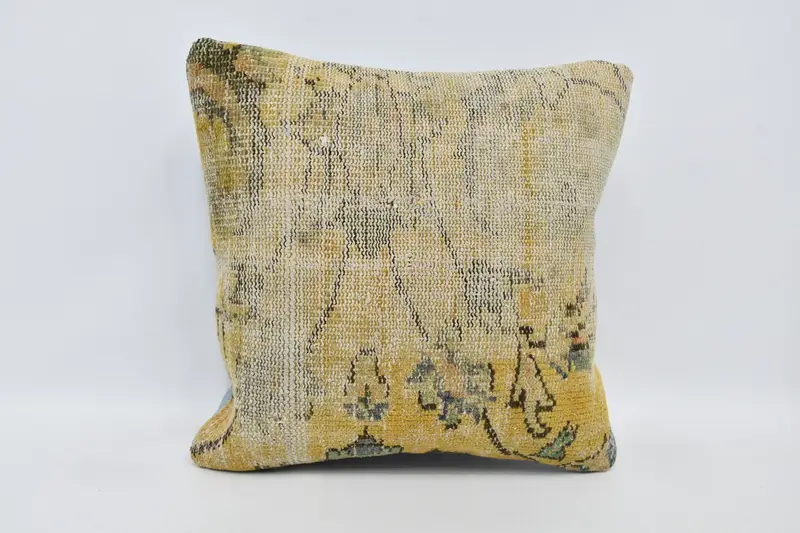 Pillow Sham, Custom Pillow, Office Chair Cushion Case, Pillow for Sofa, Vintage Pillow, 20x20 Beige Pillow Sham, Vintage Kilim Pillow - 1