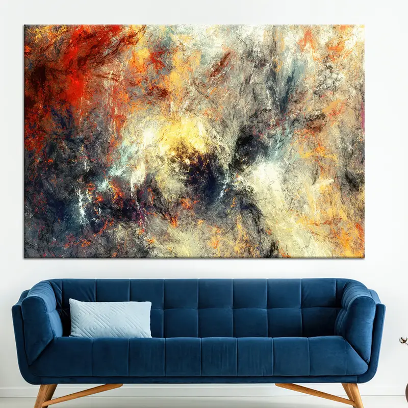 Abstract Canvas, Abstract Wall Art, Modern Wall Art, Modern Canvas, Living Room Wall Art, Colorful Wall Art, Colorful Canvas, Home Decor, - 1