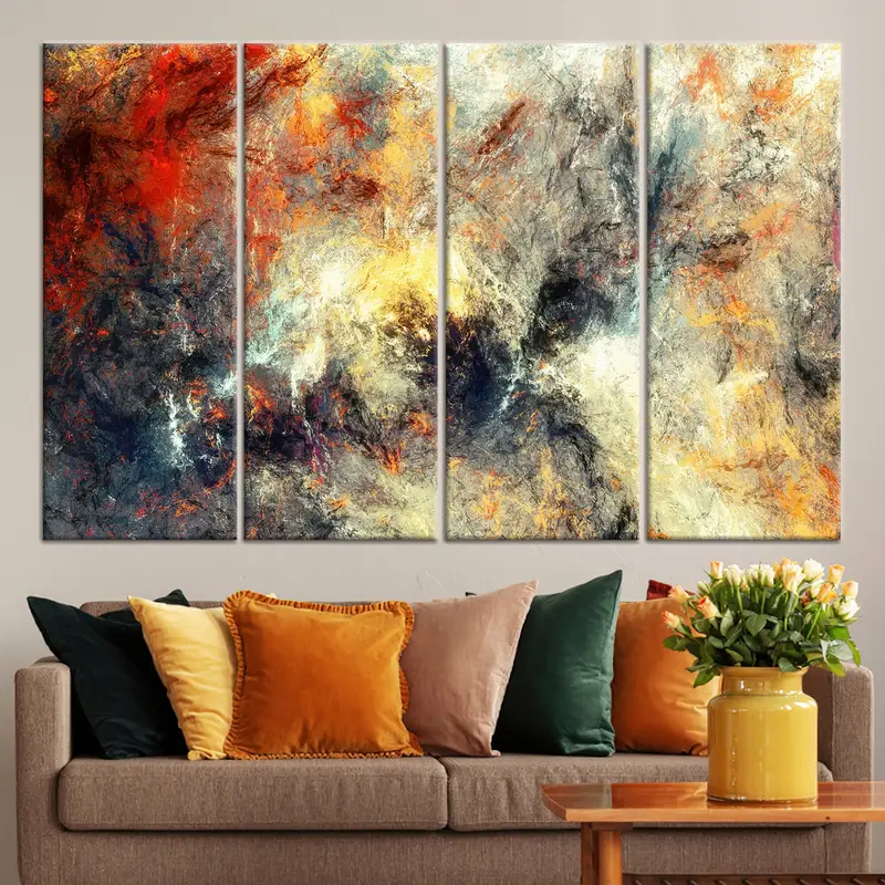 Abstract Canvas, Abstract Wall Art, Modern Wall Art, Modern Canvas, Living Room Wall Art, Colorful Wall Art, Colorful Canvas, Home Decor, - 7
