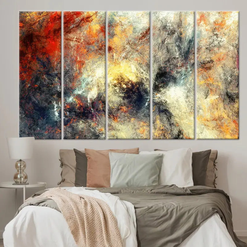 Abstract Canvas, Abstract Wall Art, Modern Wall Art, Modern Canvas, Living Room Wall Art, Colorful Wall Art, Colorful Canvas, Home Decor, - 2