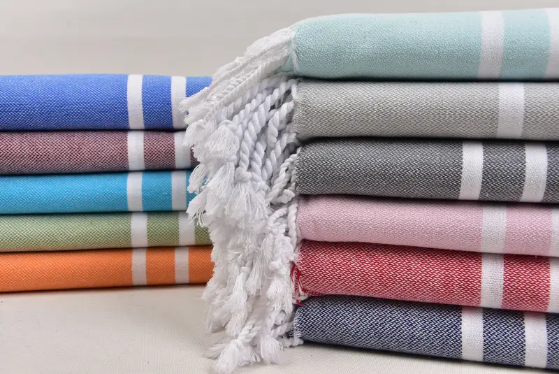 Personalized Hand Towel, Travel Towel, 40x20 Cotton Striped Towel, Wedding Shower Gift, Custom Hand Towel, Custom Turkish Towel, Personalized Gifts - 1