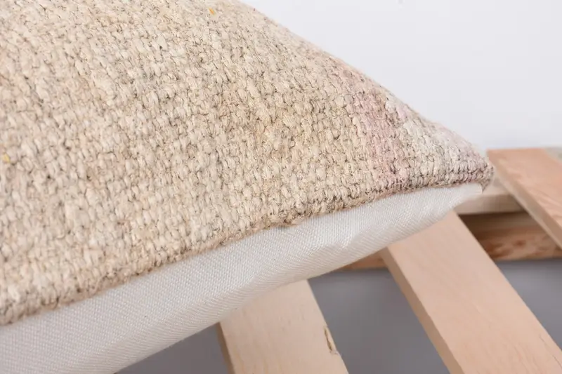 Kilim Pillow, Bohemian Cushion Pillow, Cushion Case, Lounge Throw Cushion Cover, 12x24 Beige Pillow Sham, Home Decor Pillow, Gift Pillow - 7