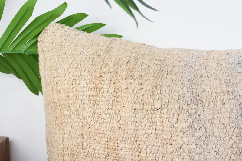Kilim Pillow, Bohemian Cushion Pillow, Cushion Case, Lounge Throw Cushion Cover, 12x24 Beige Pillow Sham, Home Decor Pillow, Gift Pillow - 2