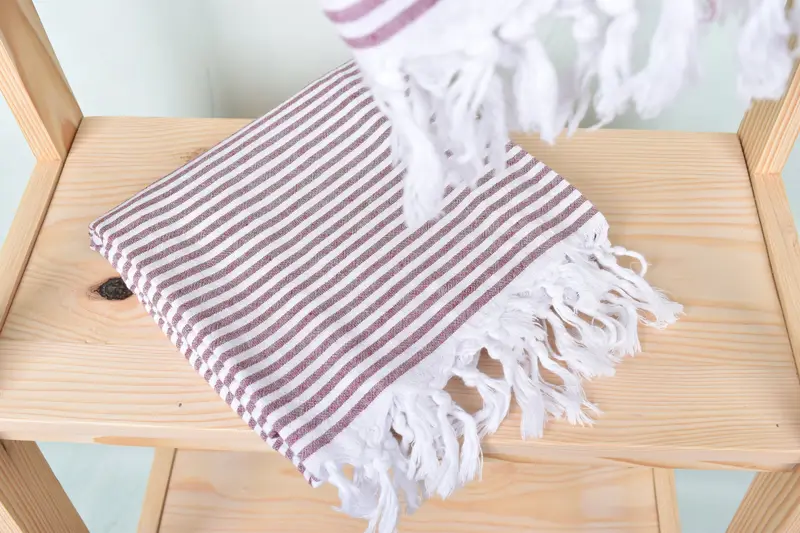 Bridal Shower Gifts, Spa Towel, Lightweight Turkish towel, Bachelorette Party Gift, Personalized Towel, Spa Gift Towel, 68x36 Cotton Striped Towel - 5