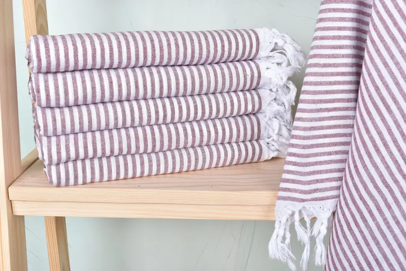 Bridal Shower Gifts, Spa Towel, Lightweight Turkish towel, Bachelorette Party Gift, Personalized Towel, Spa Gift Towel, 68x36 Cotton Striped Towel - 1