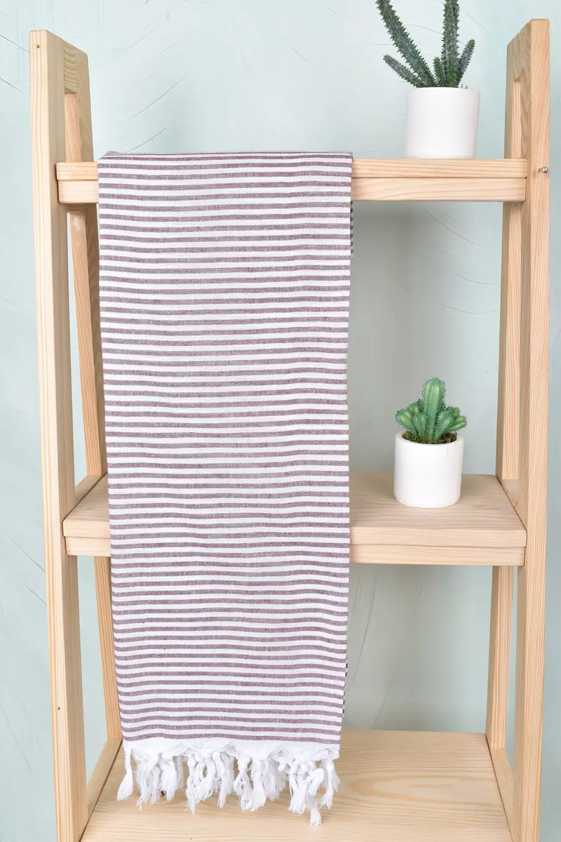 Bridal Shower Gifts, Spa Towel, Lightweight Turkish towel, Bachelorette Party Gift, Personalized Towel, Spa Gift Towel, 68x36 Cotton Striped Towel - 8
