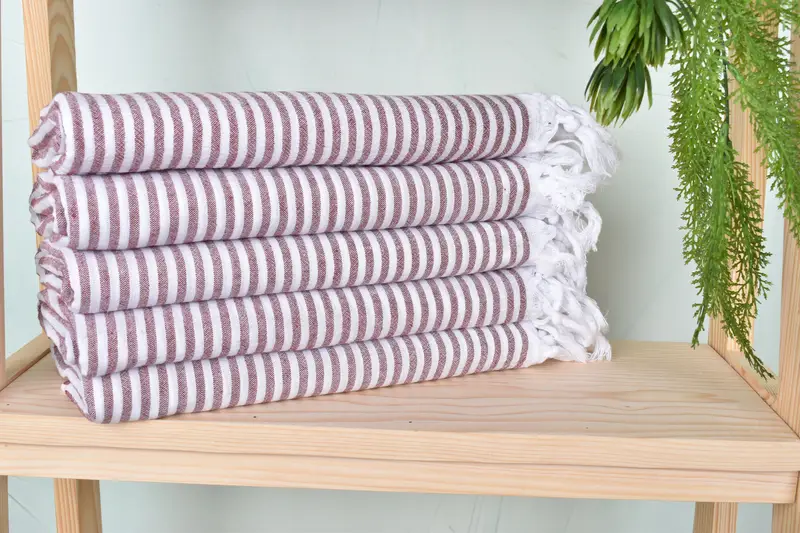 Bridal Shower Gifts, Spa Towel, Lightweight Turkish towel, Bachelorette Party Gift, Personalized Towel, Spa Gift Towel, 68x36 Cotton Striped Towel - 2