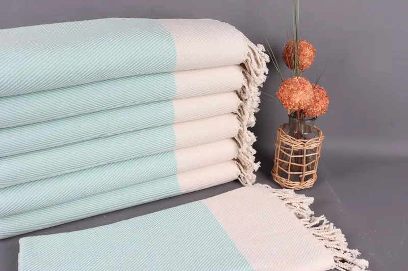 Guest Towel, Absorbent towel, Cotton towel, Organic cotton peshtemal for spa and beach, Wedding Gift Ideas, 70x40 Cotton Striped Towel, Bath towel - 1