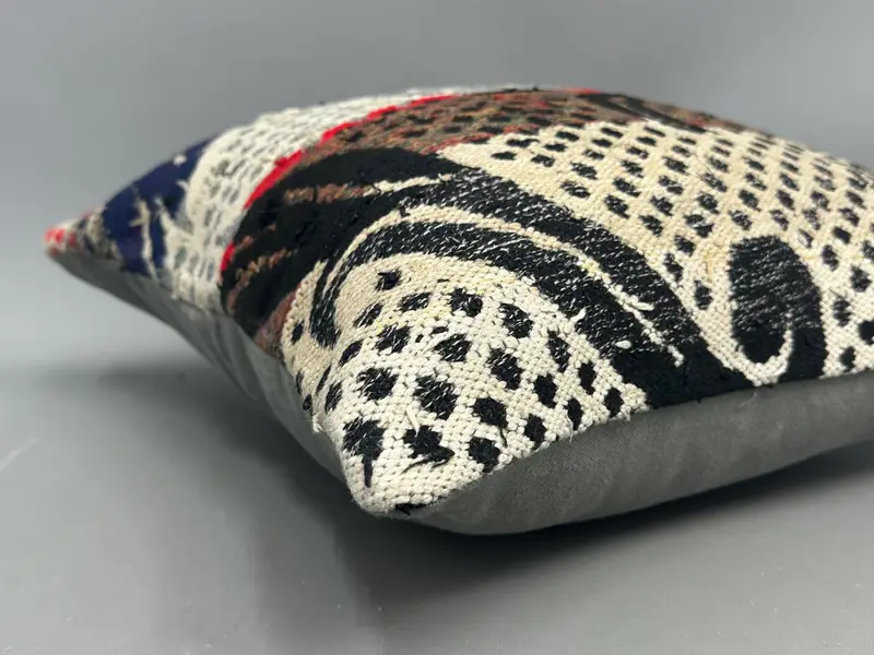 Retro Pillow Cover, Bench Pillow Cover, Turkish Pillow, Pillow Cover, Kilim Pillow Cover, Ethnical Kilim Rug Pillow, 20x20 Red Cushion - 6