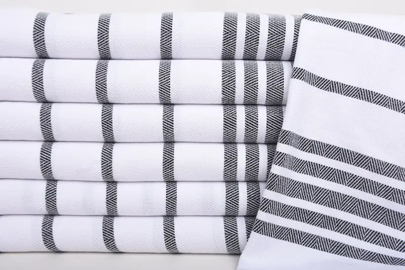 36x24 Cotton Herringbone Towel, Bachelor Bachelorette Party Favors, Monogram Towels, Personalized Dish Towel, Bridesmaid Gifts, Bathroom Towels - 2
