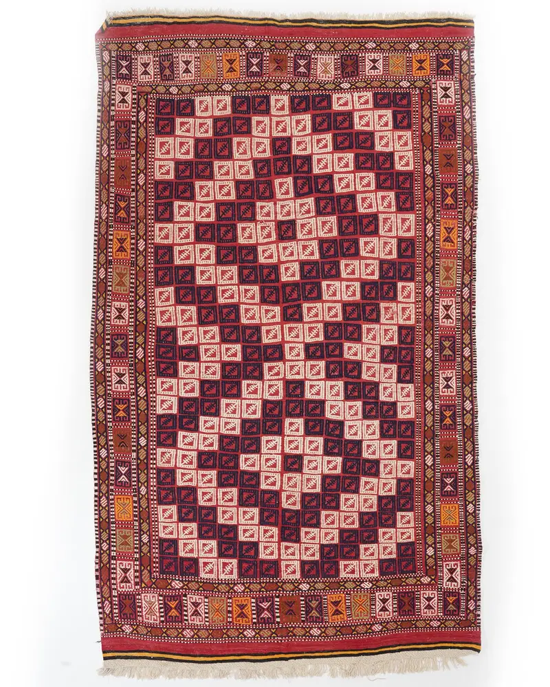 Kırmızı & Bej Halı, 180x270 cm Zarif Konfor