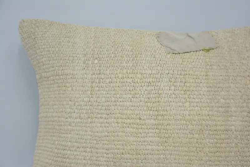 Pillow for Sofa, Handwoven Cushion Case, 20x28 White Cushion, Kilim Pillow, Retro Cushion, Pillow Sham, Home Decor Pillow, Authentic Pillow - 2