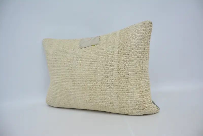 Pillow for Sofa, Handwoven Cushion Case, 20x28 White Cushion, Kilim Pillow, Retro Cushion, Pillow Sham, Home Decor Pillow, Authentic Pillow - 4